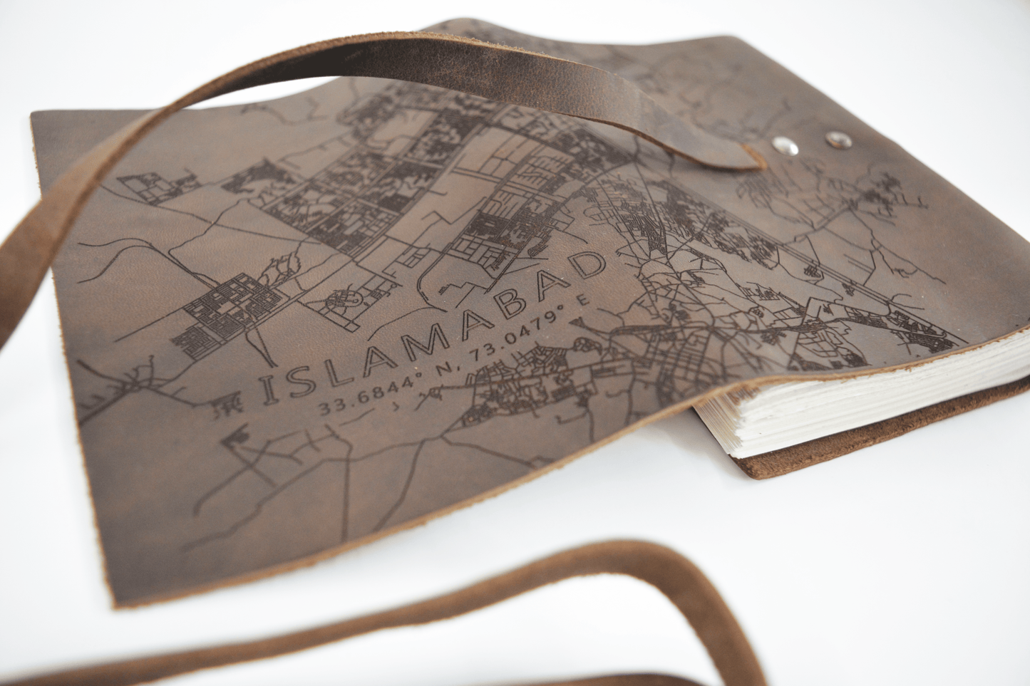 Islamabad - Mapped Leather Journal