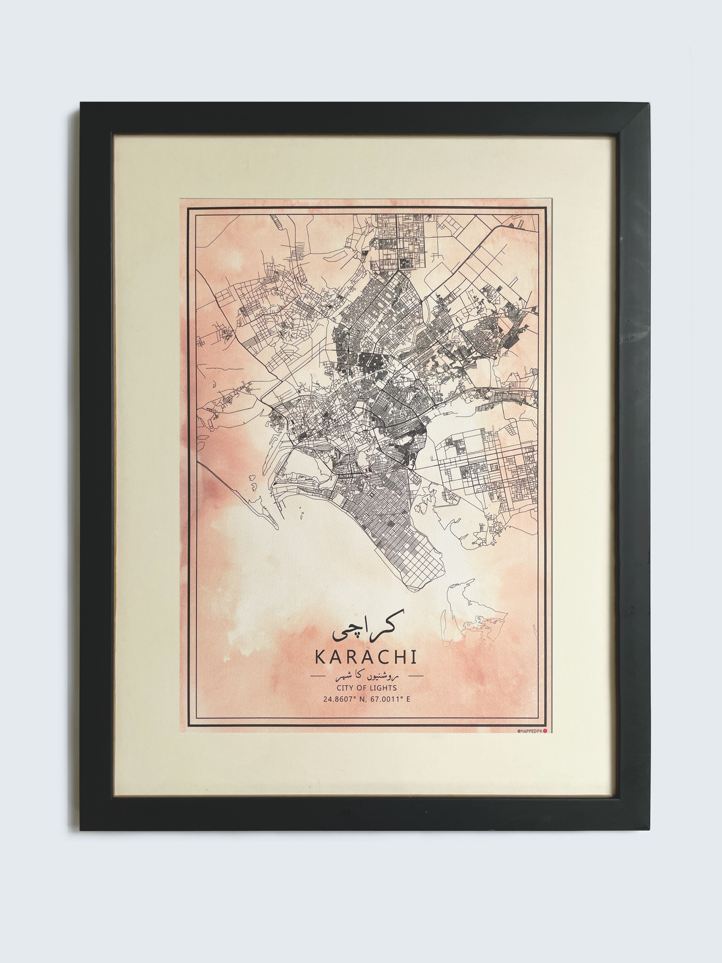 Karachi - Framed Map