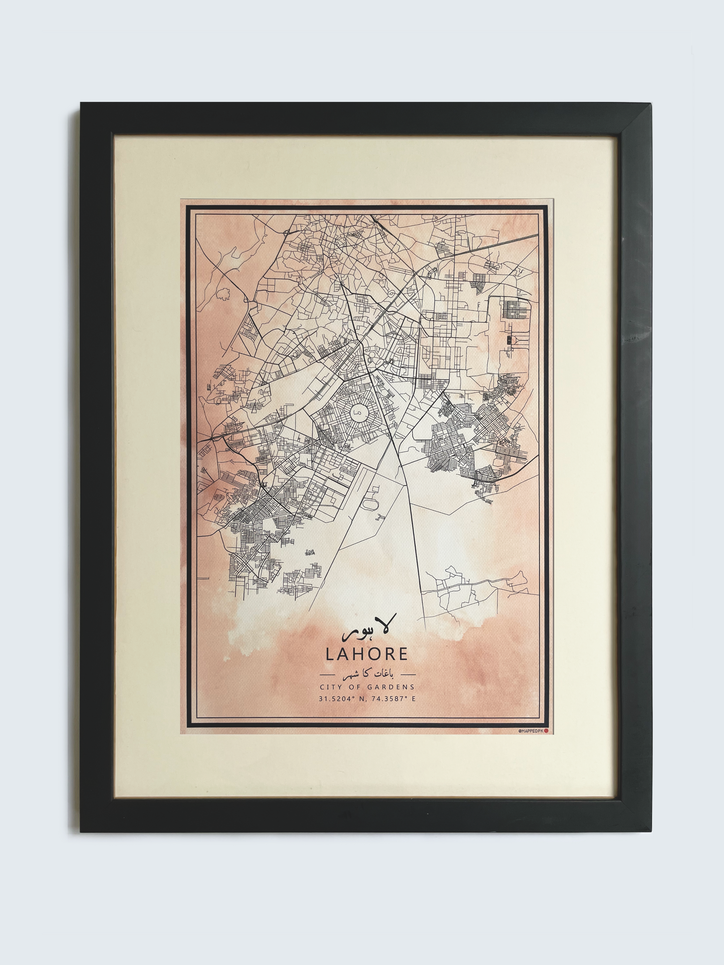Lahore - Framed Map