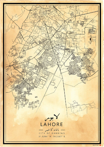 Lahore - Printed Map