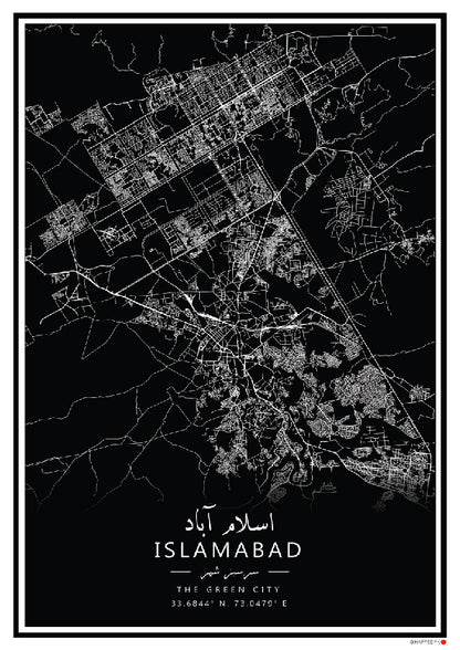 Islamabad - A3 Printed Map