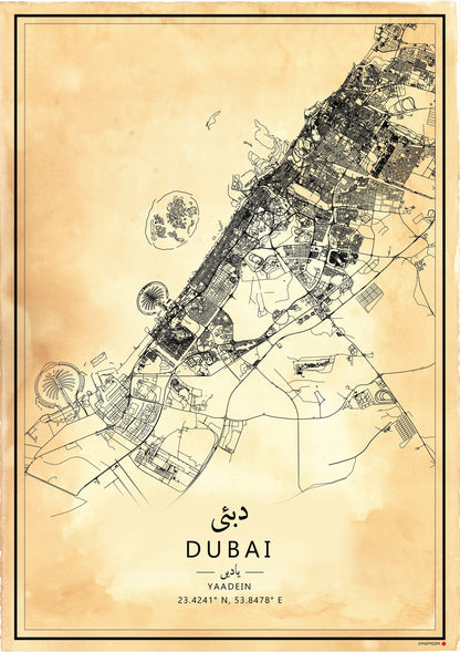 Dubai - Printed Map
