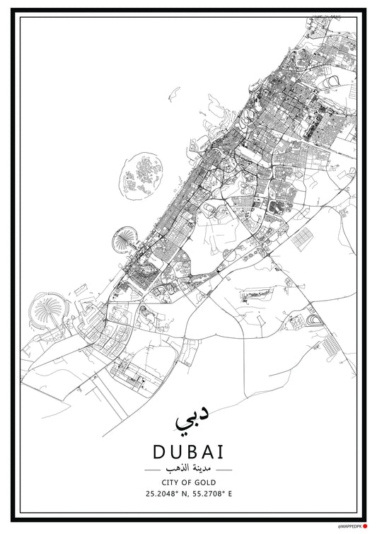 Dubai - Printed Map