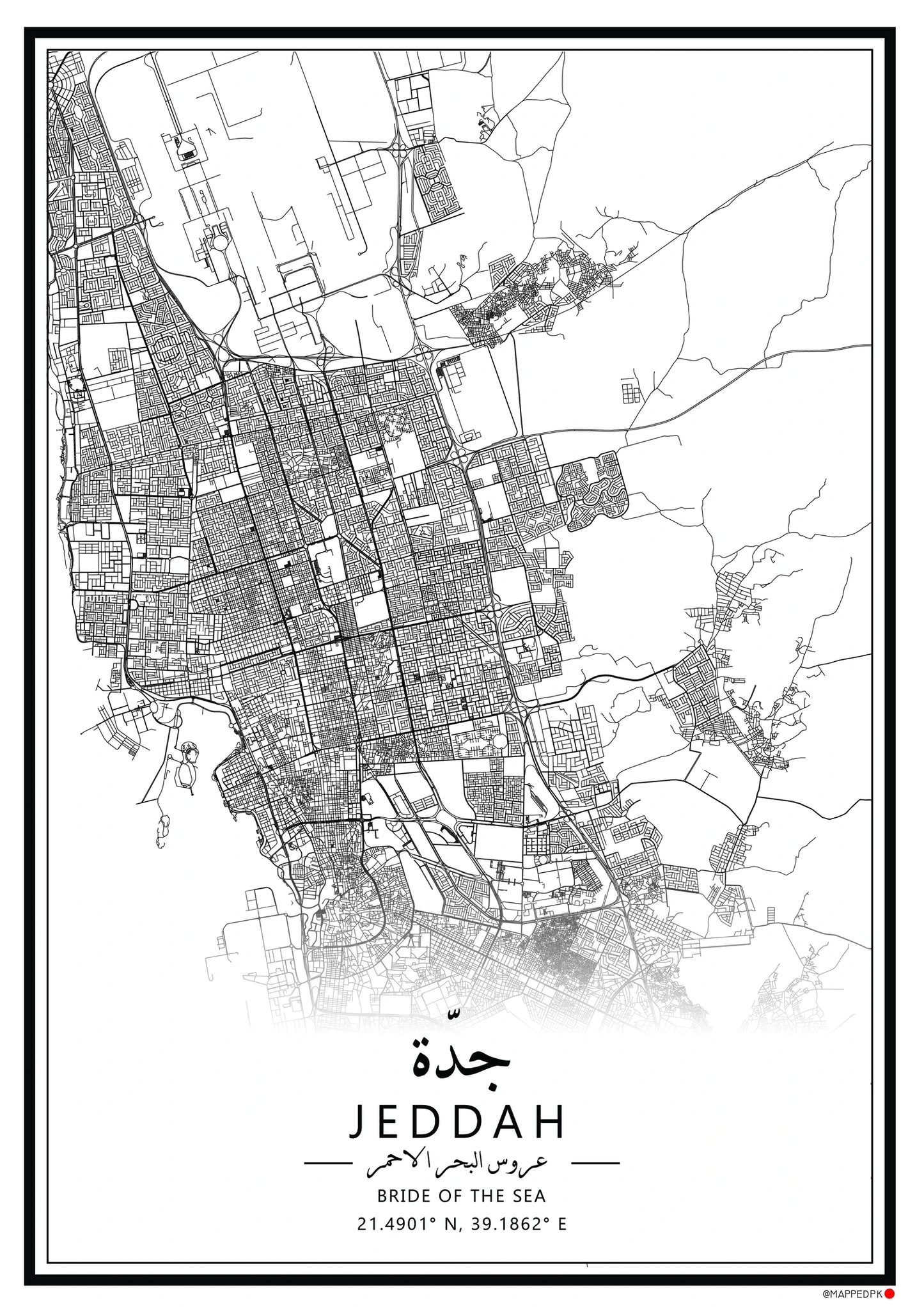 Jeddah - Printed Map