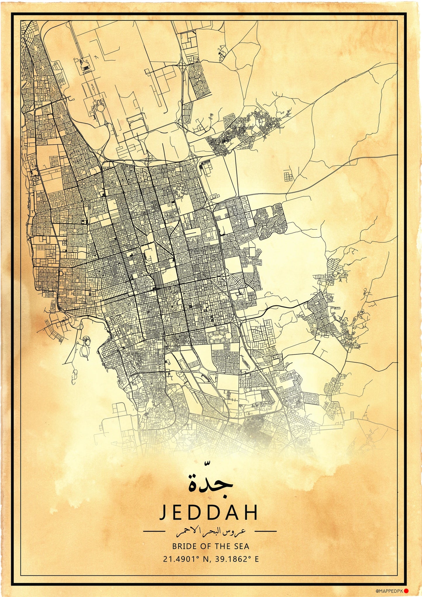 Jeddah - Printed Map