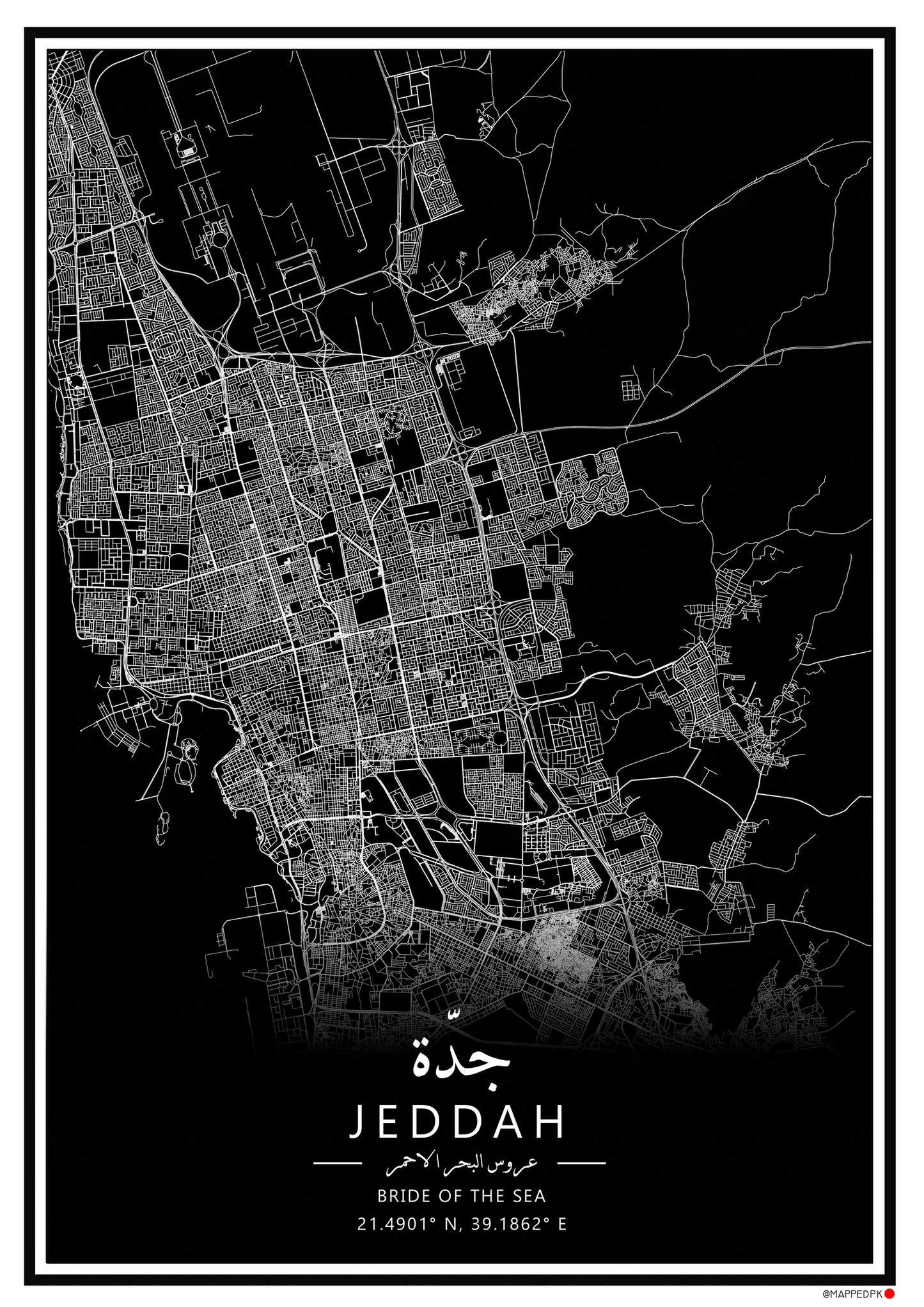Jeddah - Printed Map