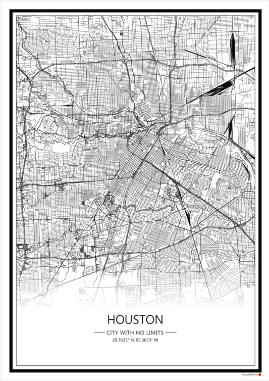 Houston - Printed Map