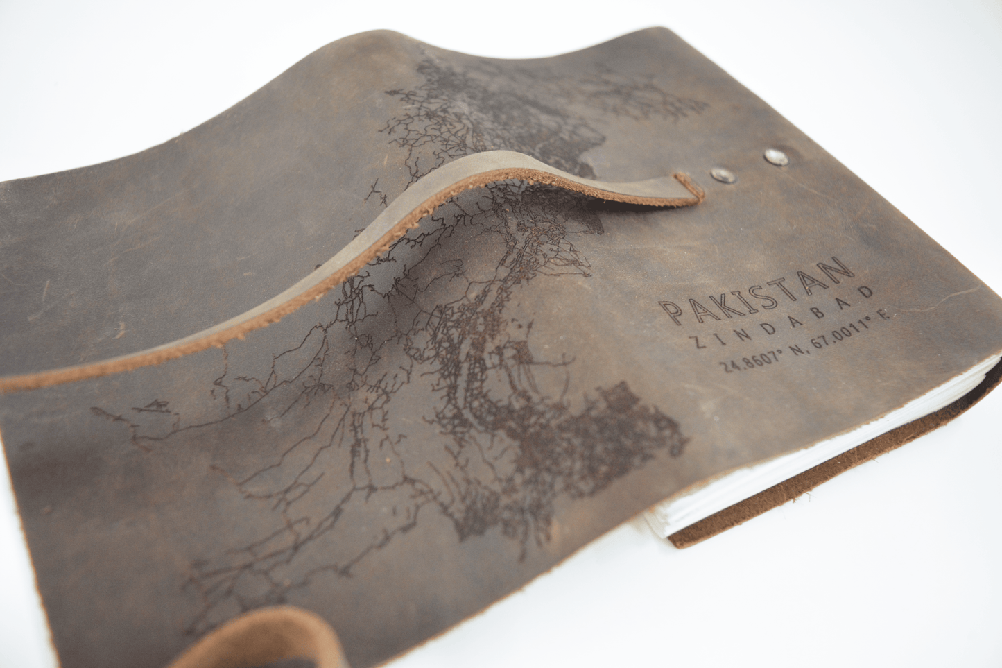 Pakistan - Mapped Leather Journal