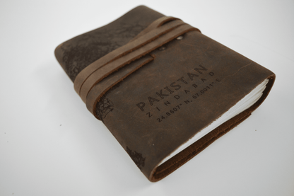 Pakistan - Mapped Leather Journal