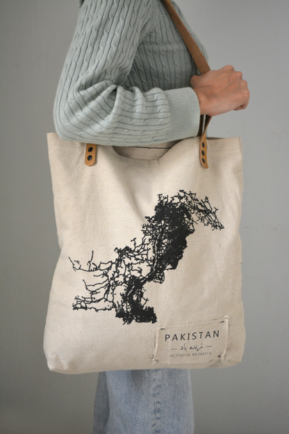 Pakistan - Mapped Tote Bag