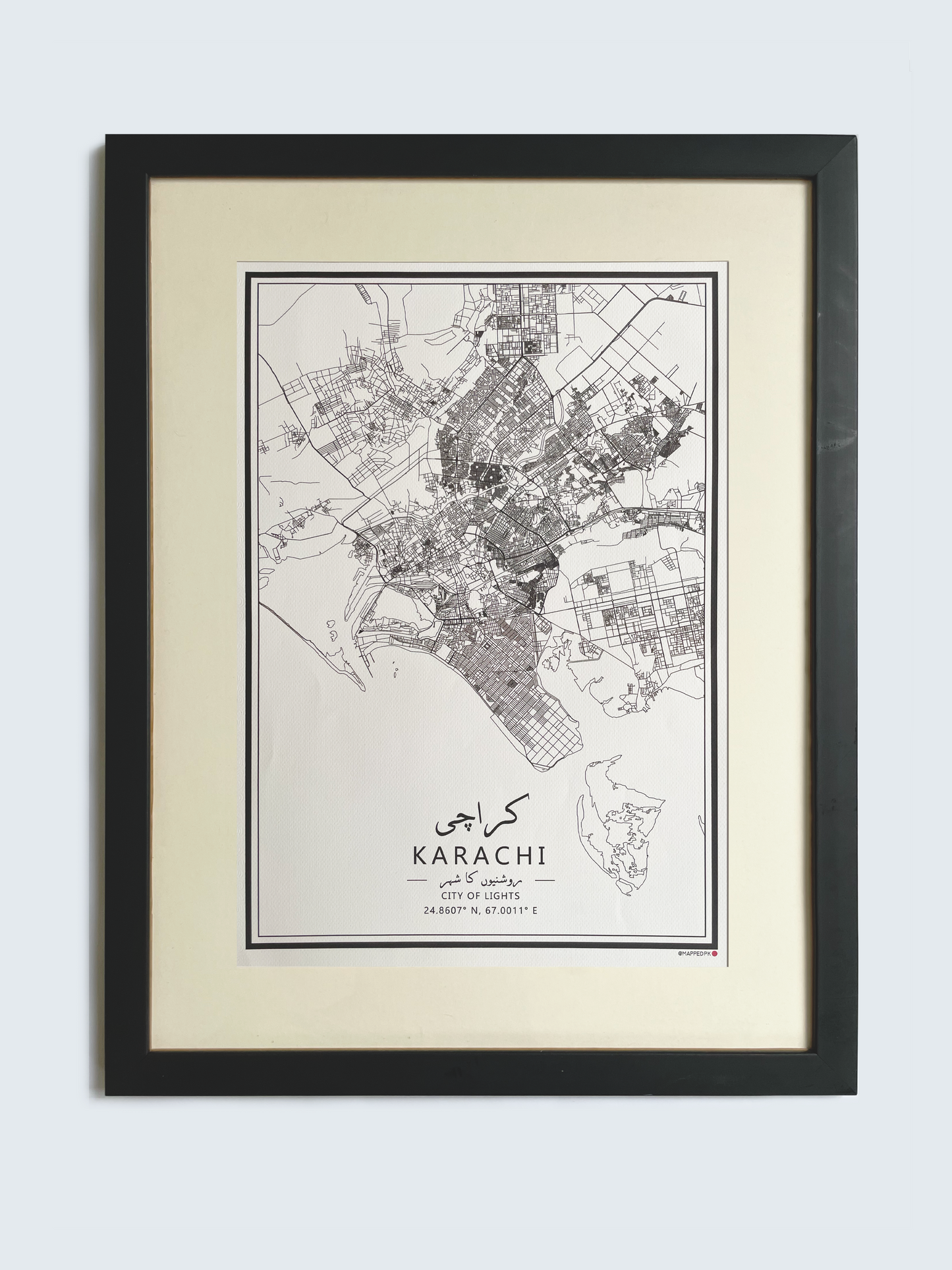 Karachi - Framed Map