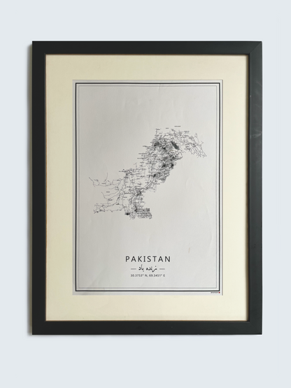 Pakistan - Framed Map