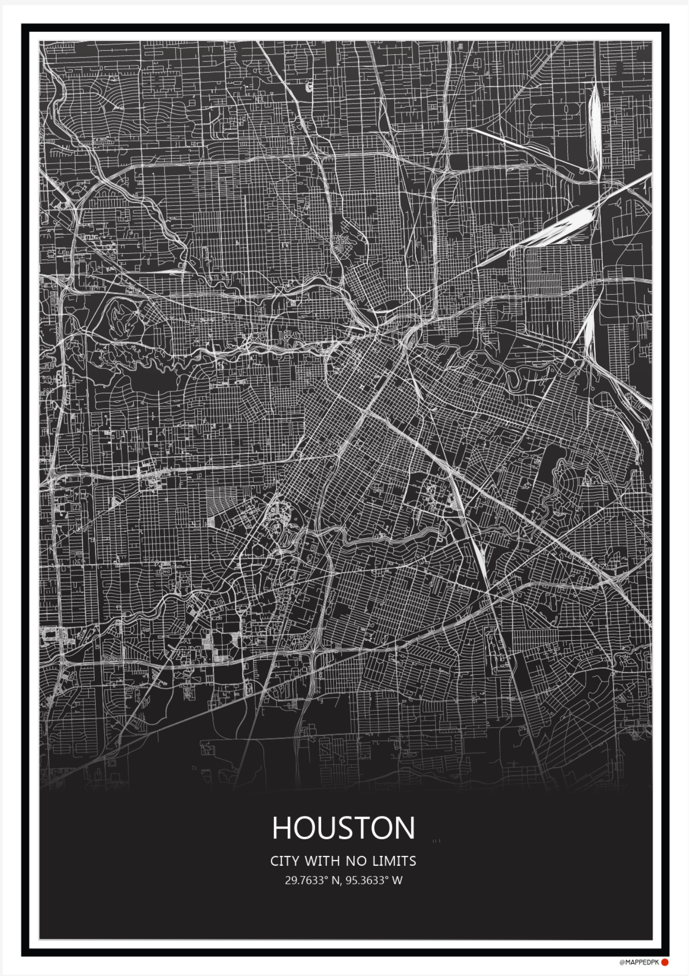 Houston - Printed Map