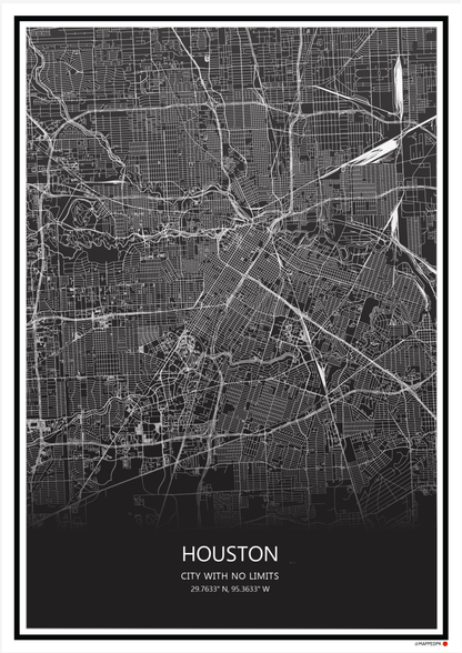 Houston - Printed Map