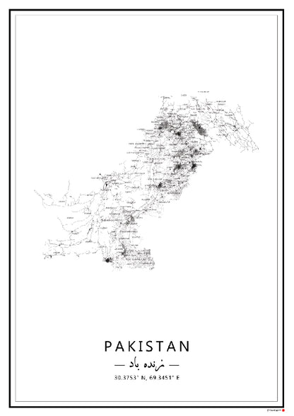 Pakistan - Printed Map